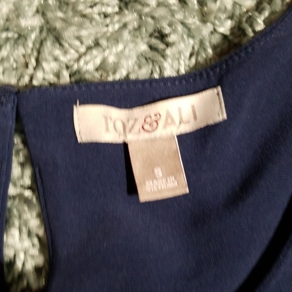 Navy Dressy Tank Top - Picture 2 of 4